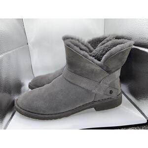 UGG 1126673# Australia Zariyah Ankle Suede Boots Size 9? Gray Winter snow wool